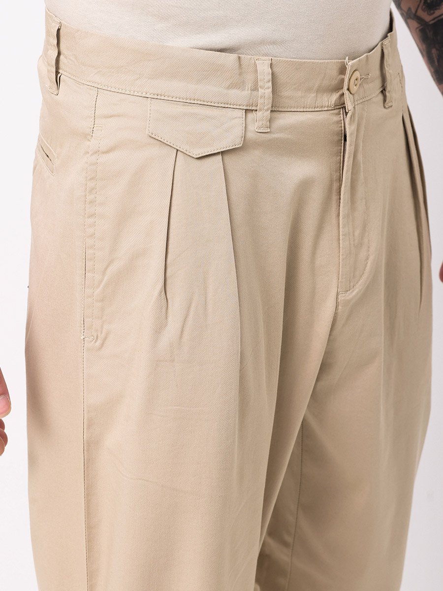Men Double-Pleated Straight Fit Trousers For Men at UAE | Styli