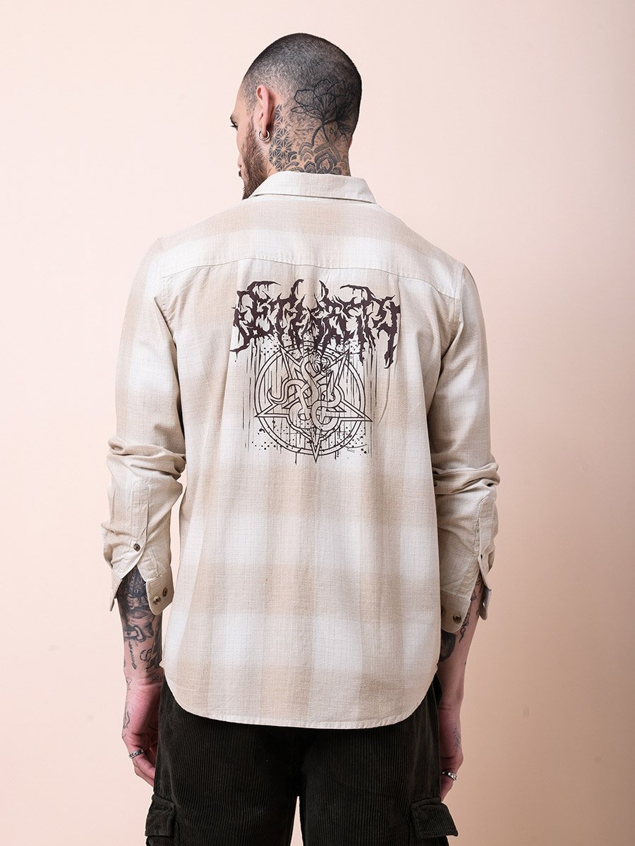 Checked Print Regular Fit Long Sleeve Shirt