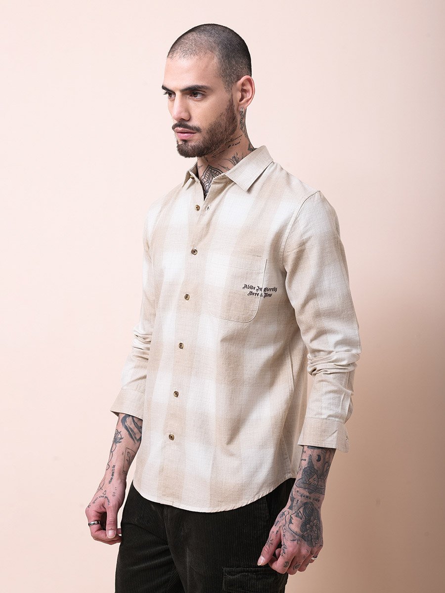 Checked Print Regular Fit Long Sleeve Shirt