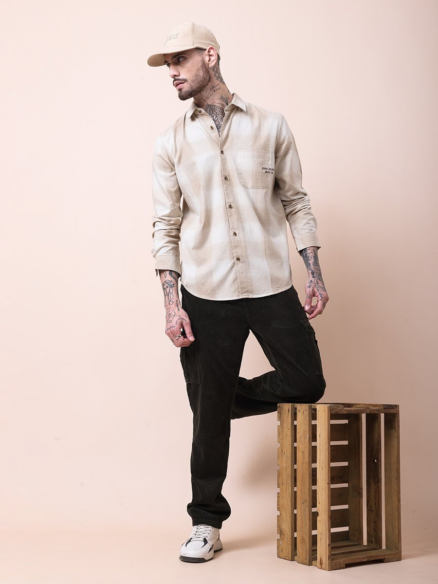 Checked Print Regular Fit Long Sleeve Shirt