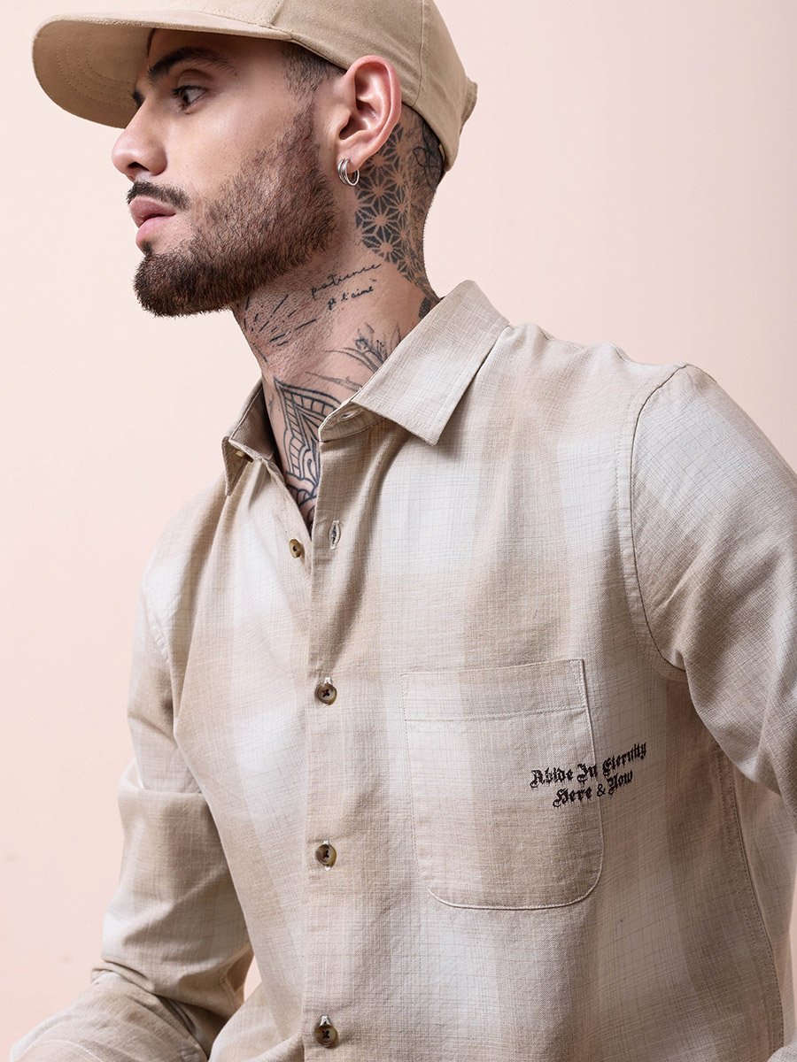 Checked Print Regular Fit Long Sleeve Shirt
