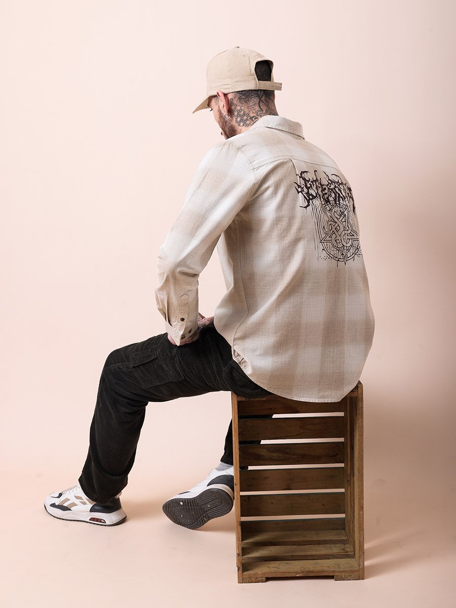 Checked Print Regular Fit Long Sleeve Shirt