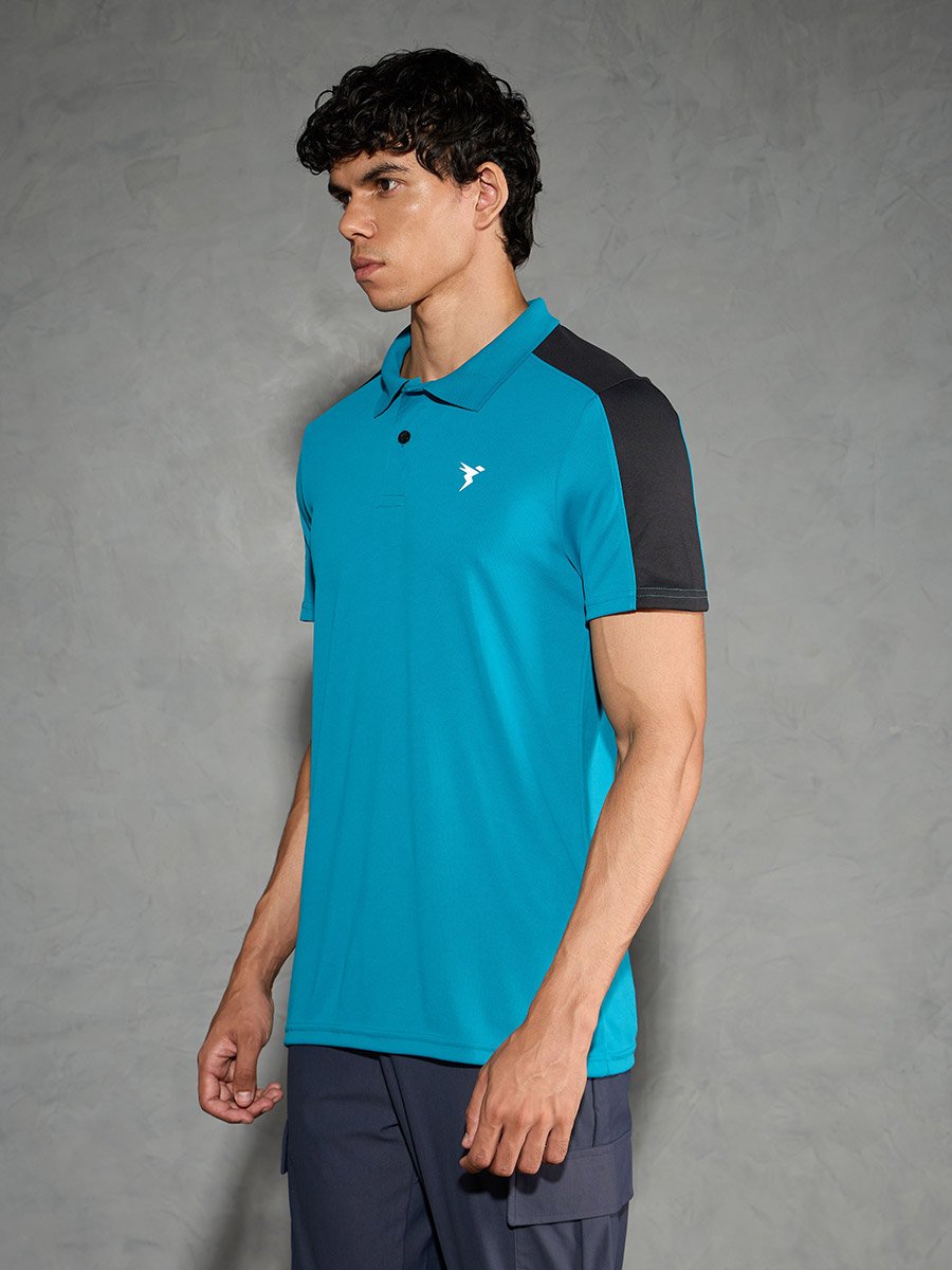 Men Color Block Relaxed Fit Polo