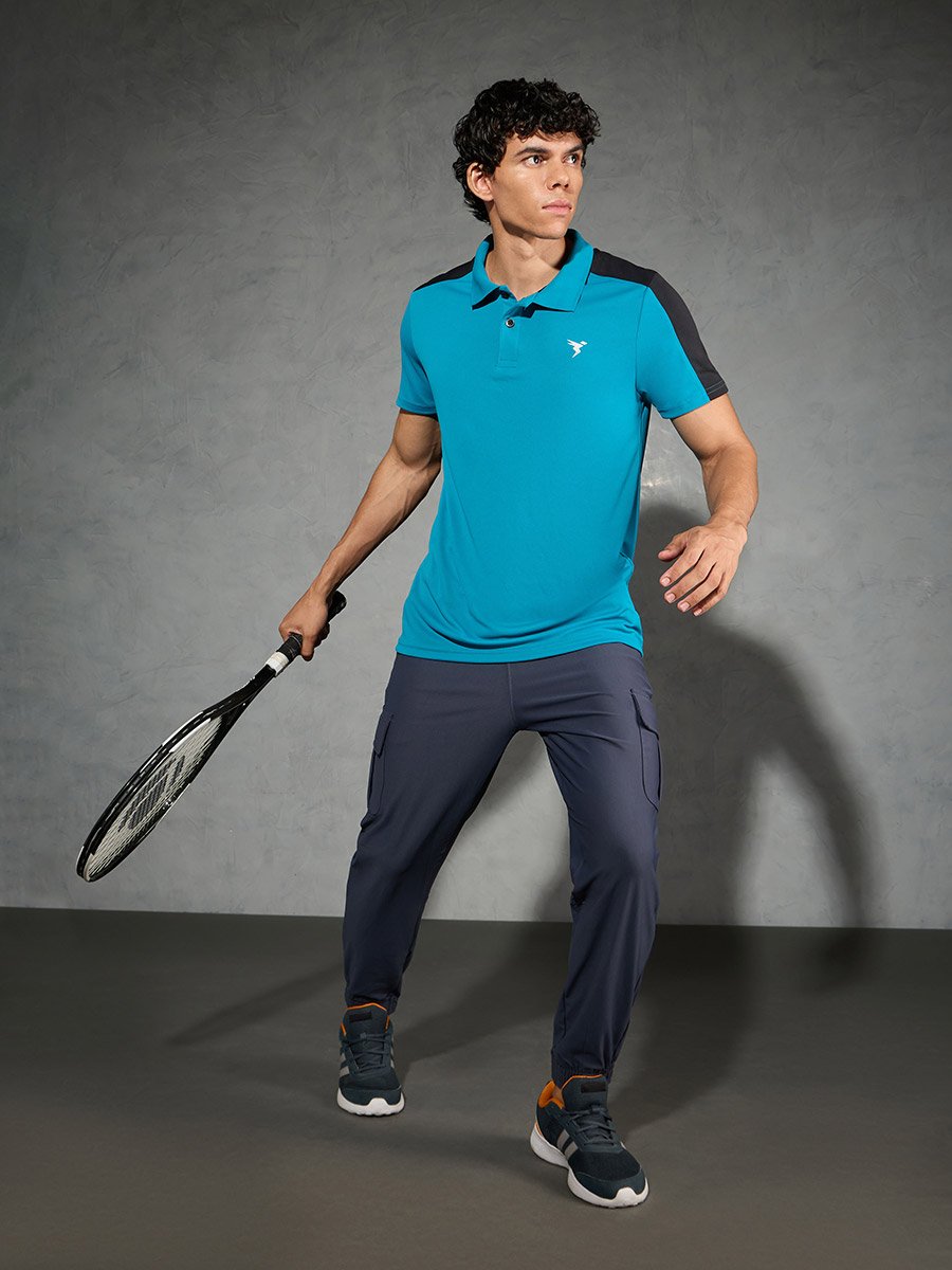 Men Color Block Relaxed Fit Polo