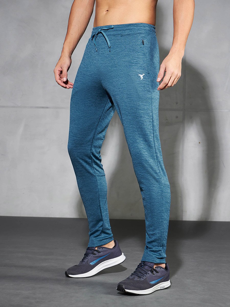 Men Melange Slim Fit Track Pants