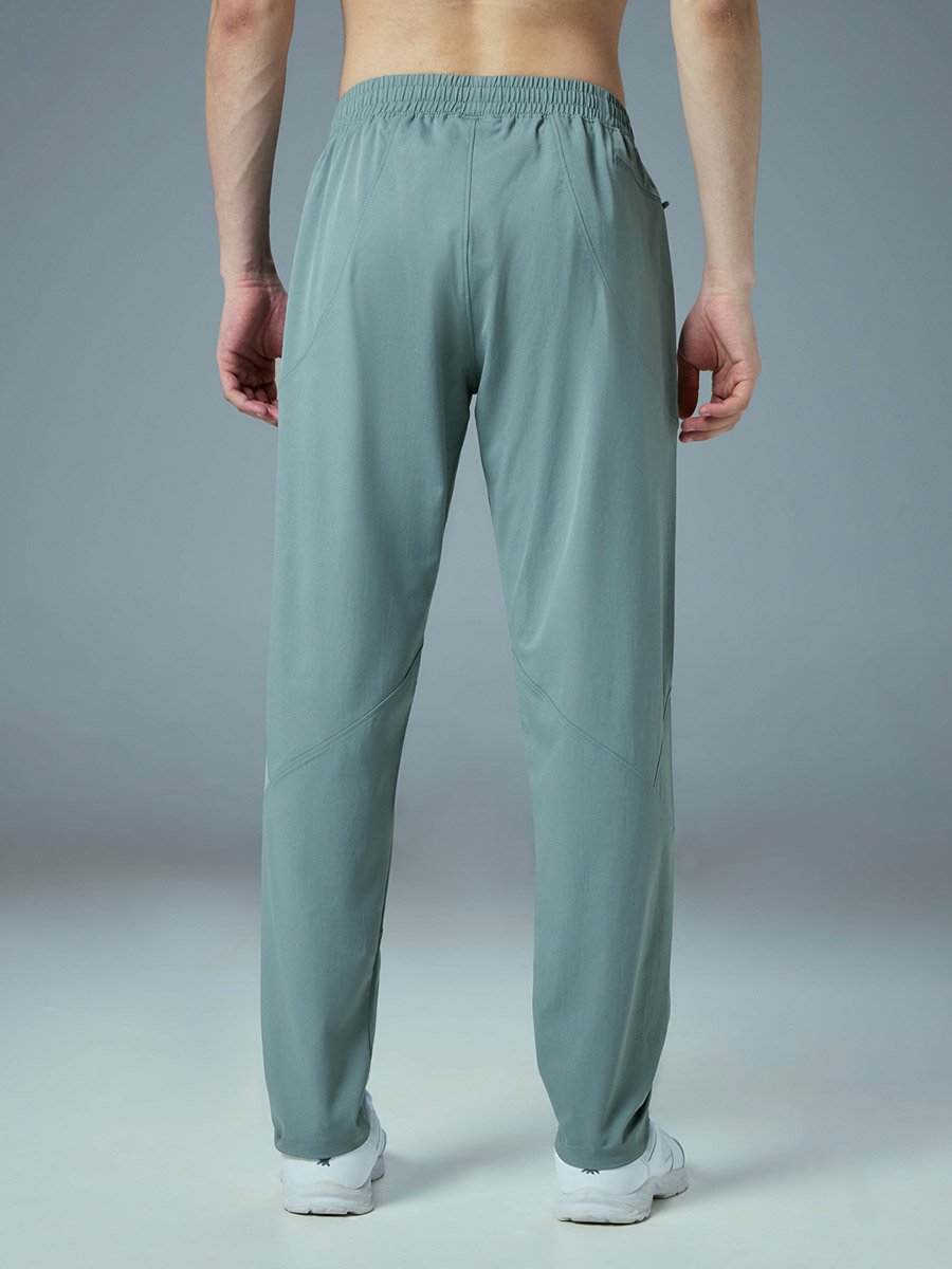 Solid Mid Rise Stretch Trackpants