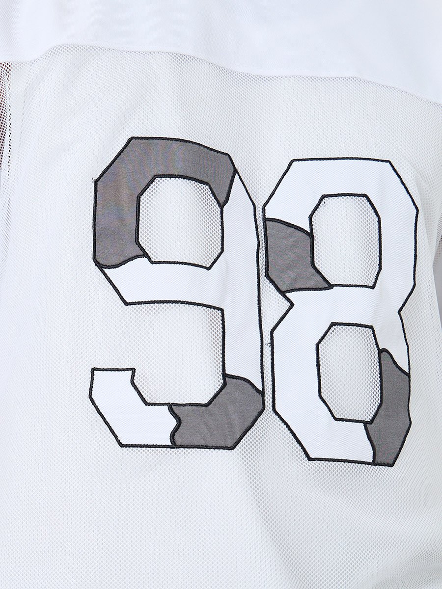 Oversized Cut and Sew Panel Mesh T-Shirt