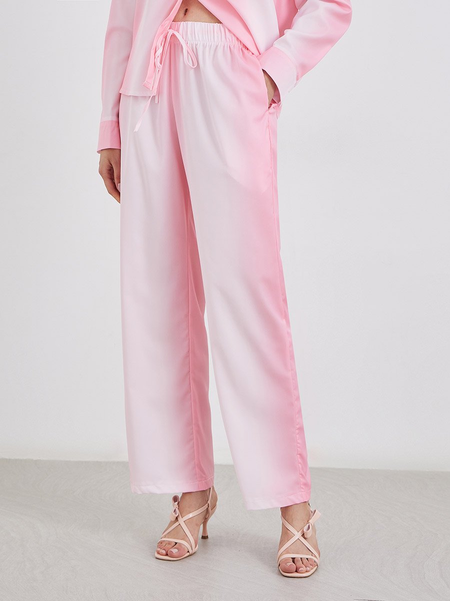 Women Ombre Effect Shirt and Pants Co-Ords