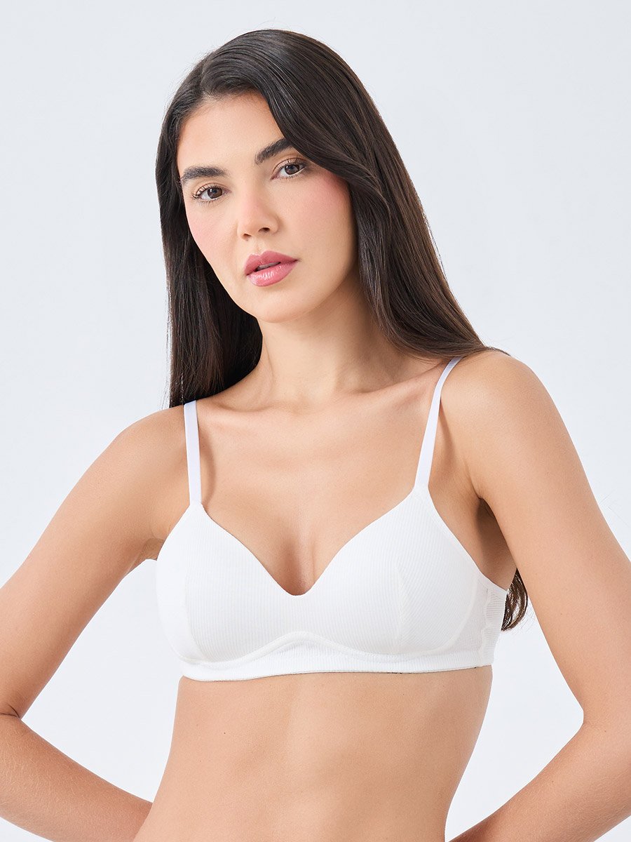 Pack of 3 - Non Wired Ribbed T-Shirt Bra