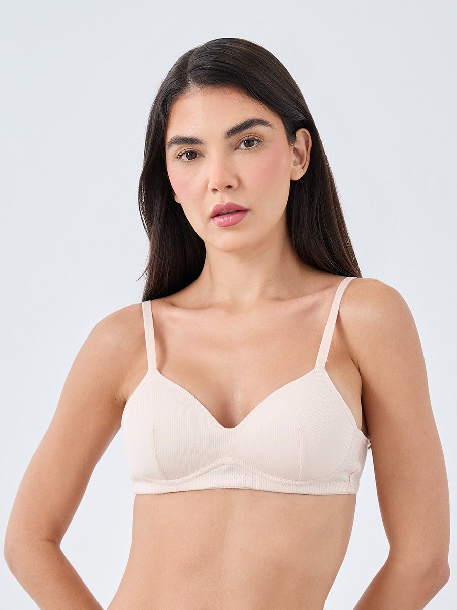 Pack of 3 - Non Wired Ribbed T-Shirt Bra