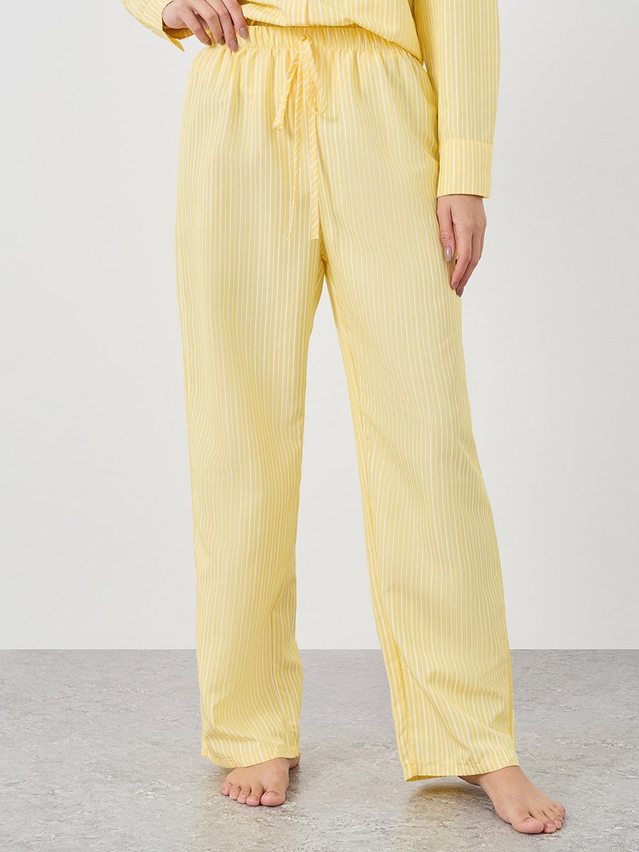 Striped Buttoned Shirt and Pyjama Set