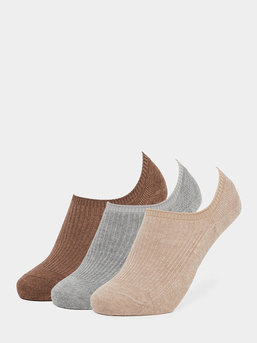 Set of 3 - Solid No Show Socks