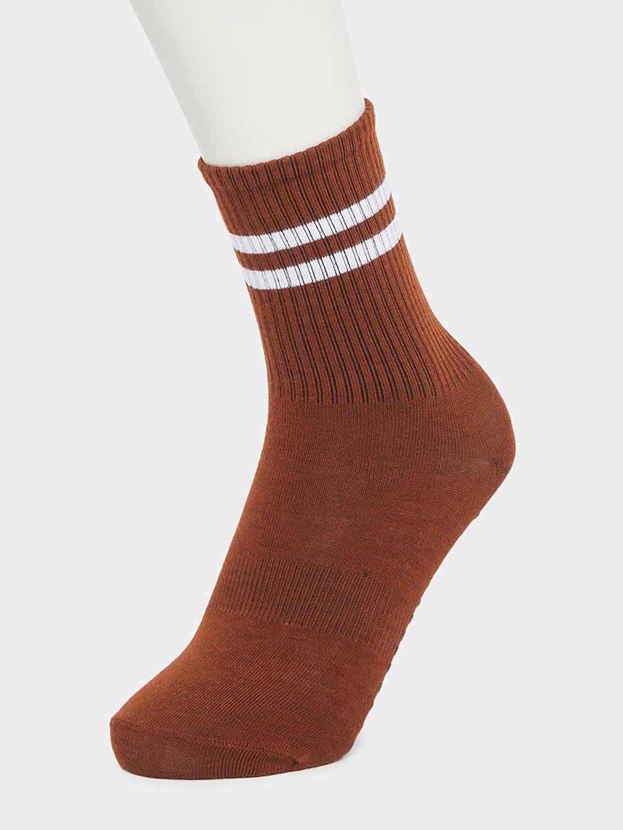 Set of 2 - Contrast Striped Socks