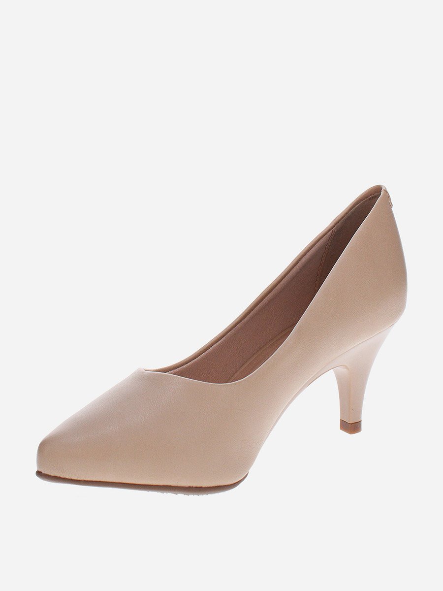 Solid Low Heel Pointed Toe Shoes