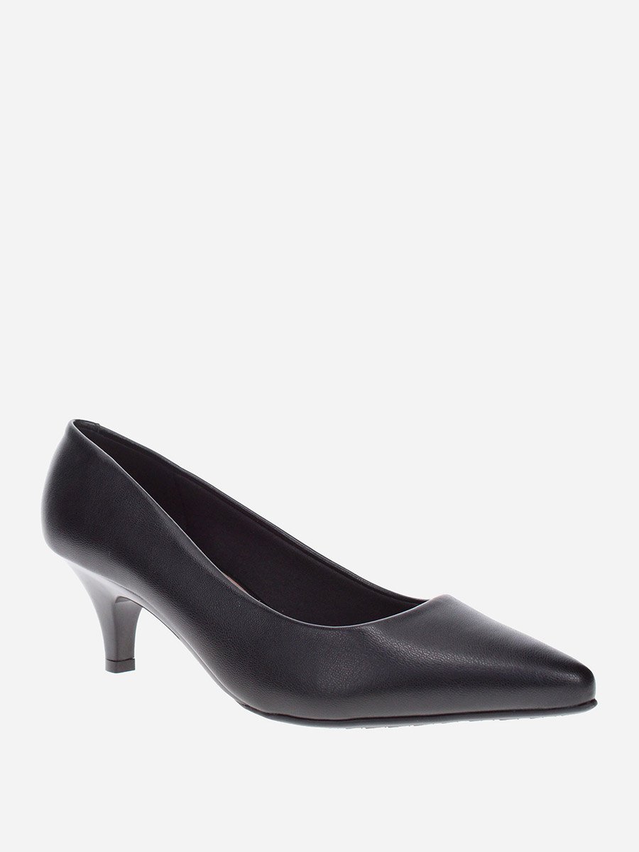 Solid Low Heel Pointed Toe Shoes