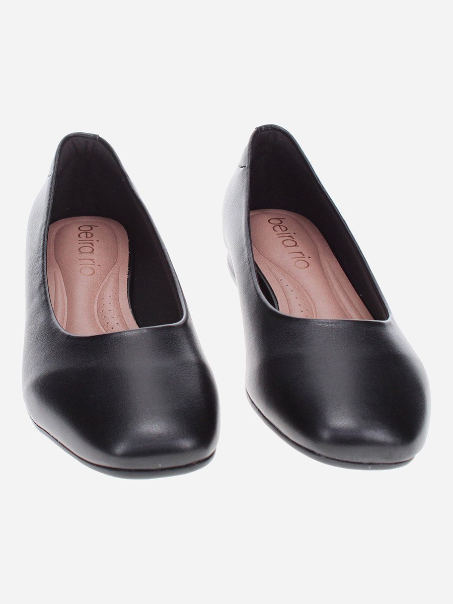 Solid Square Toe Block Heel Shoes