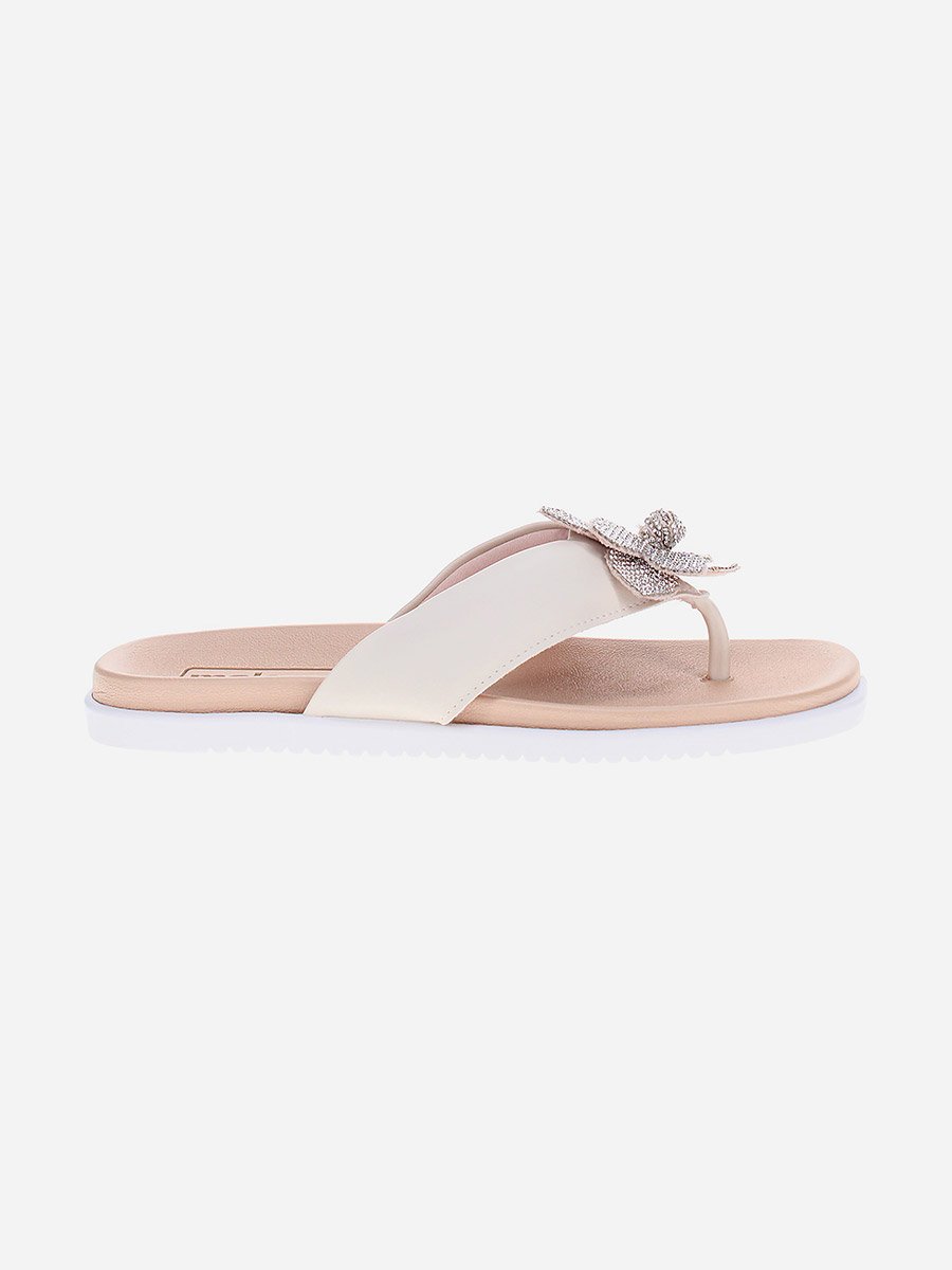 Embellished Thong Flat Sandals