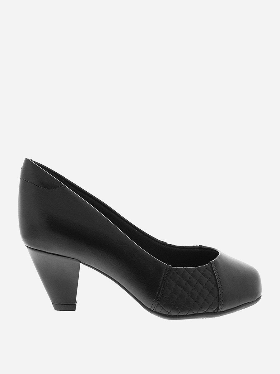 Solid Slip-On Block Heel Shoes
