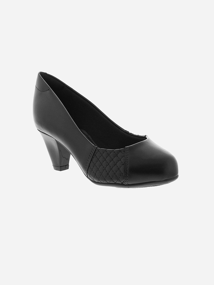 Solid Slip-On Block Heel Shoes