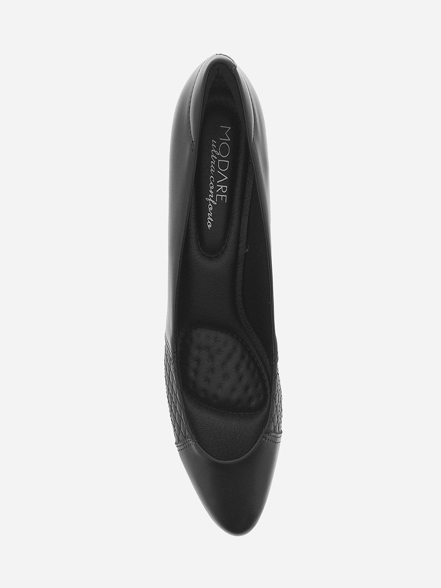 Solid Slip-On Block Heel Shoes
