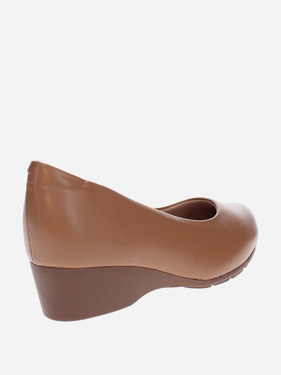 Solid Slip-On Wedge Heel Shoes