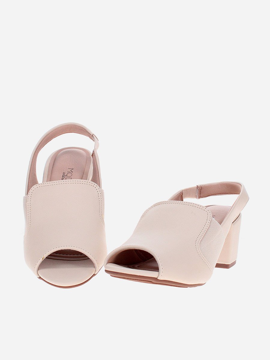 Solid Open Toe Block Heel Shoes