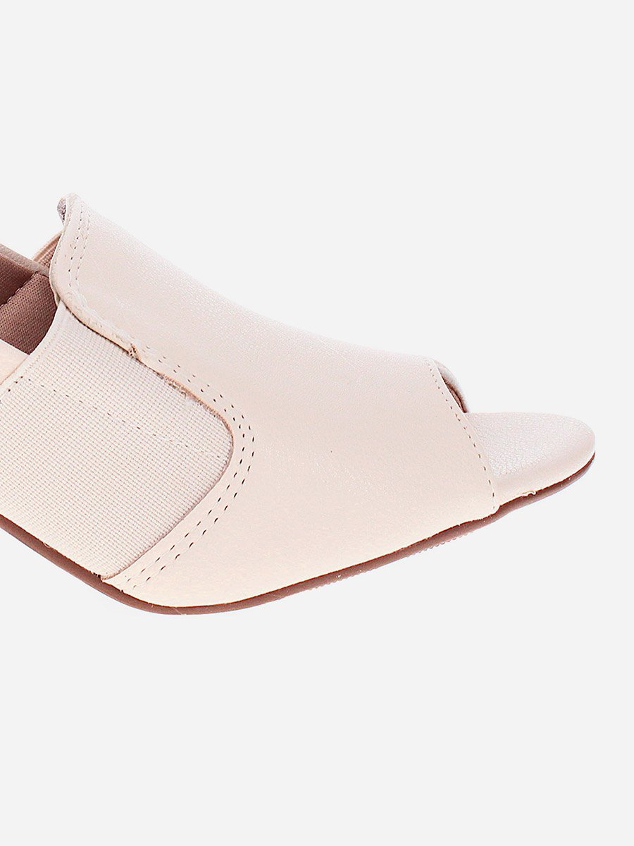 Solid Open Toe Block Heel Shoes