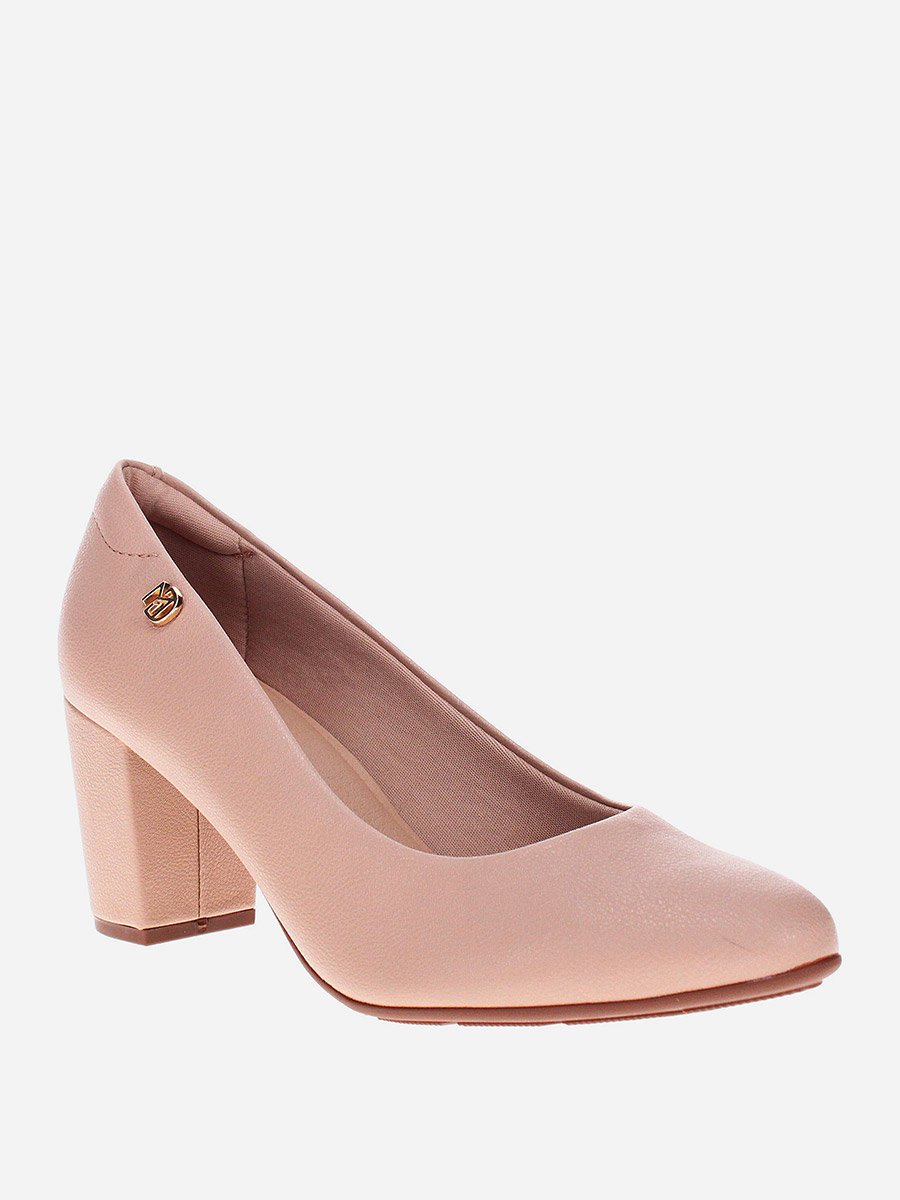 Solid Block Heel Pointed Toe Shoes