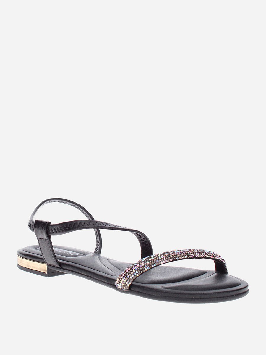 Embellished Open Toe Flat Sandals
