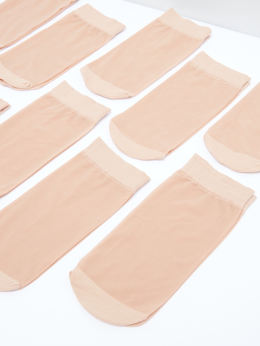 Pack of 10 - Socks with Ribbed Cuffs