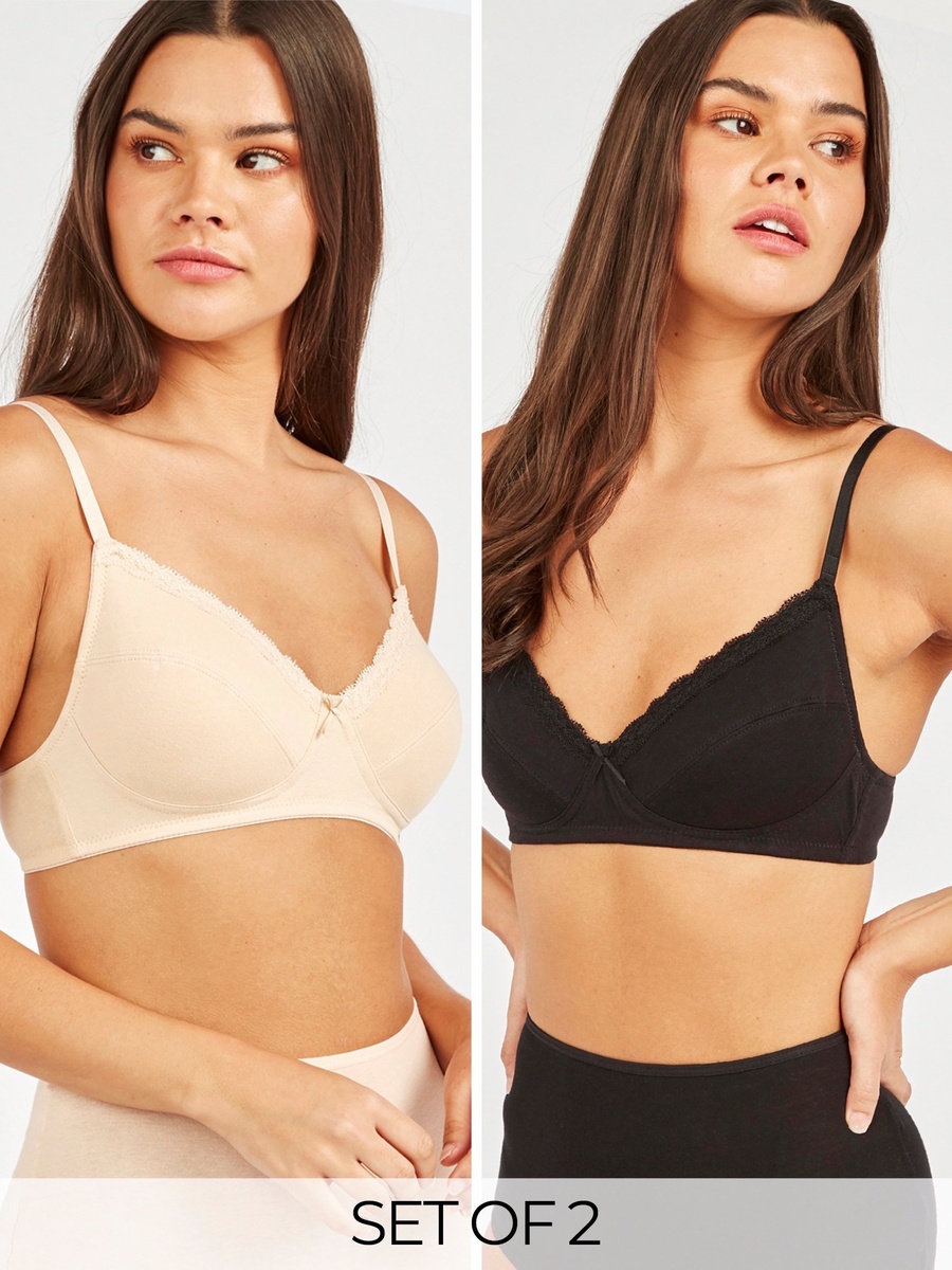 Pack of 2 - Lace Detail Bra