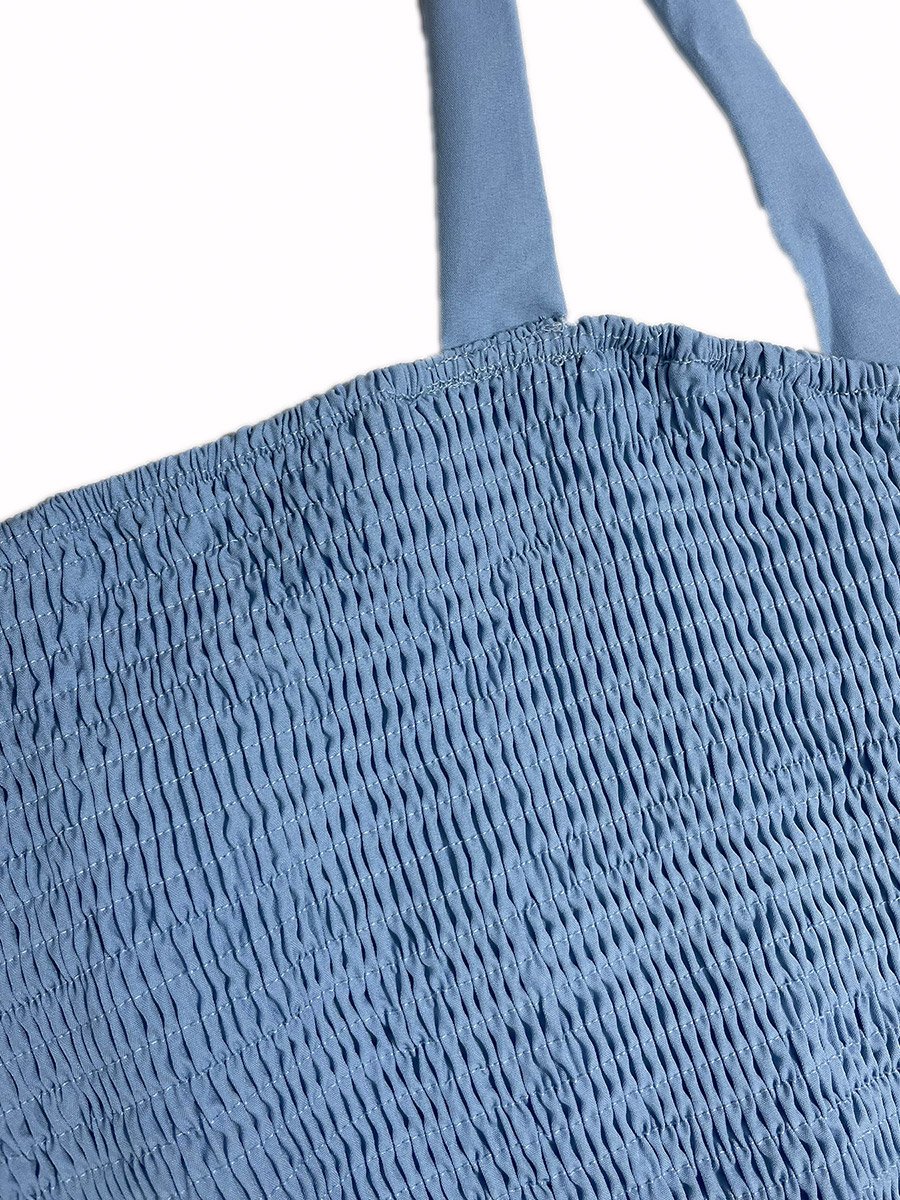 Solid Smocking Detail A-Line Strappy Midi Dress