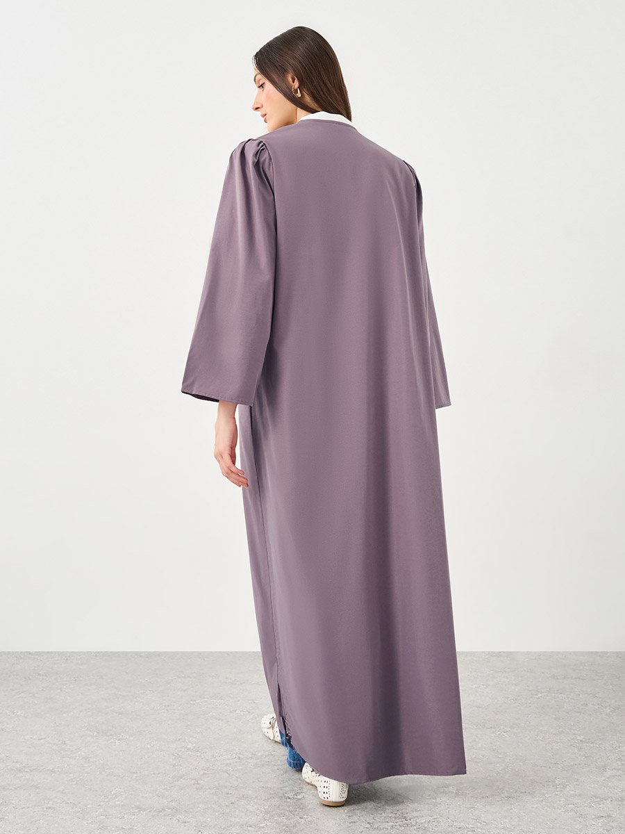 Women Purple Front Open Regular Fit Kimono