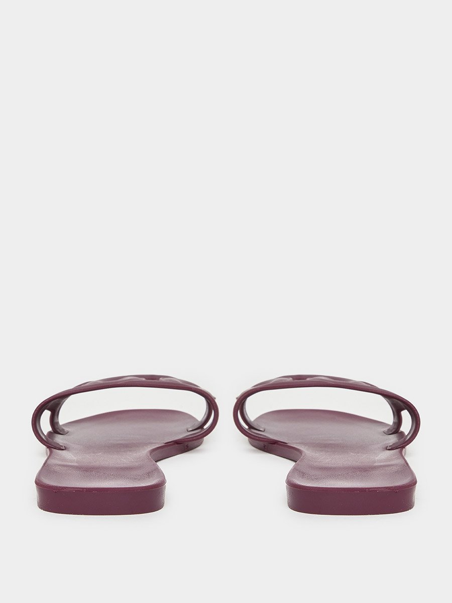 Solid Cross Circle Vamp Flat Sandals
