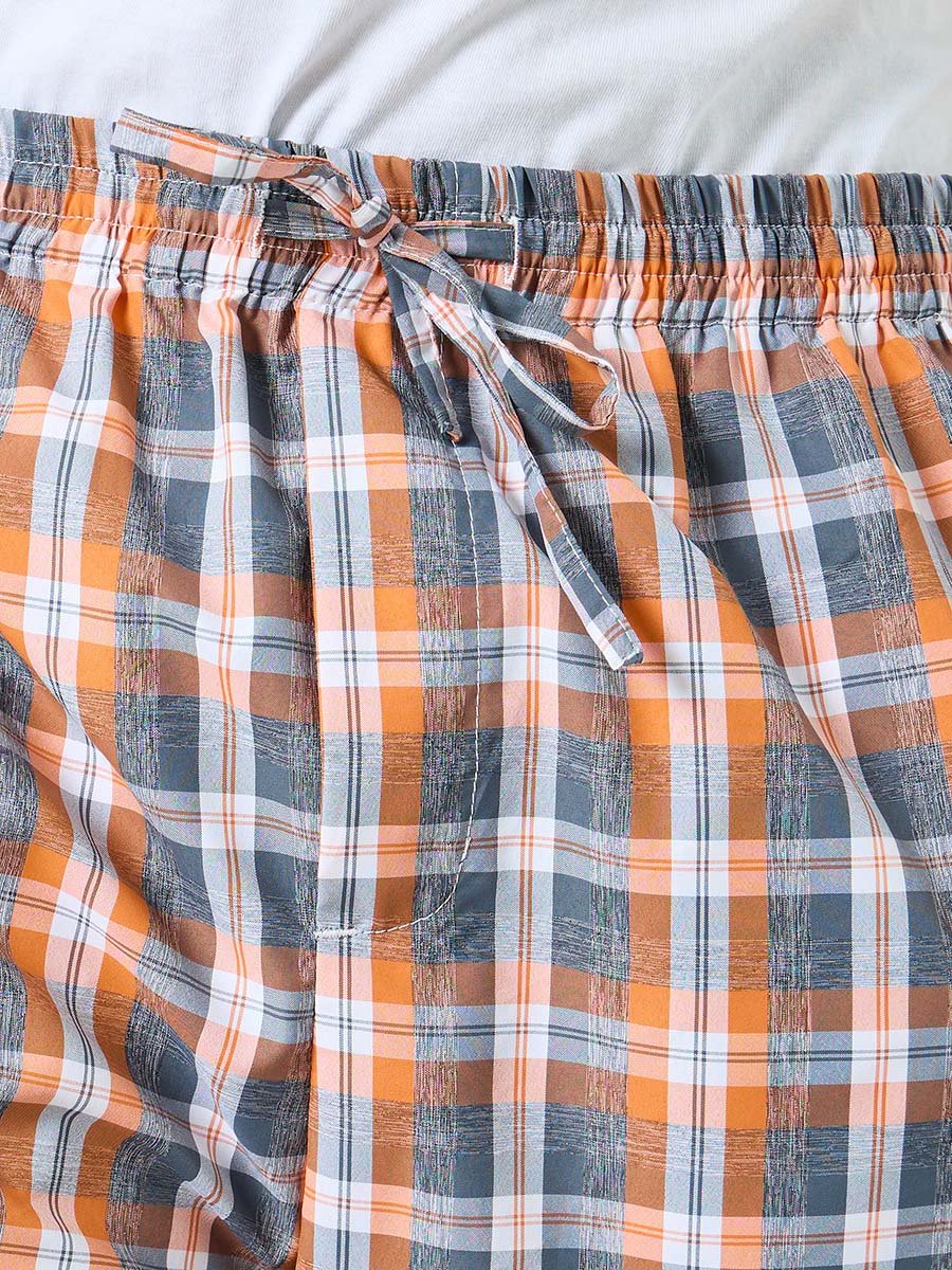Multi Checkered Cotton Pyjama