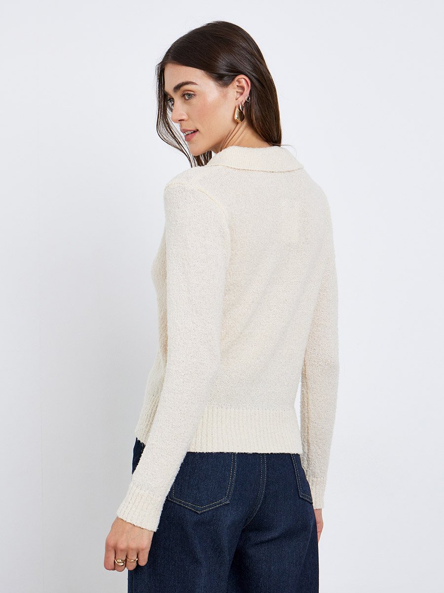 Textured Ribbed Buttoned Top