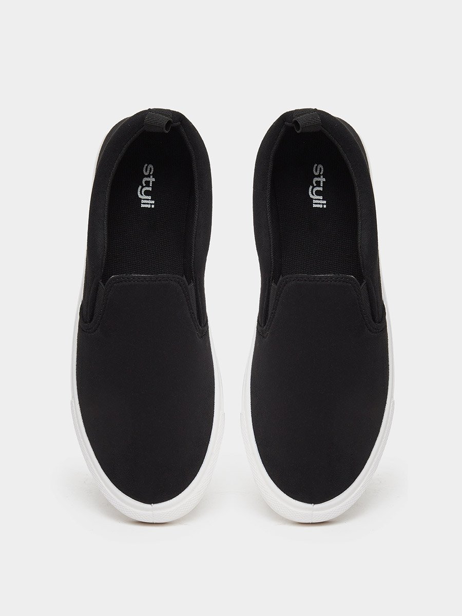 Men Suede Look Slip-On Casual Shoes