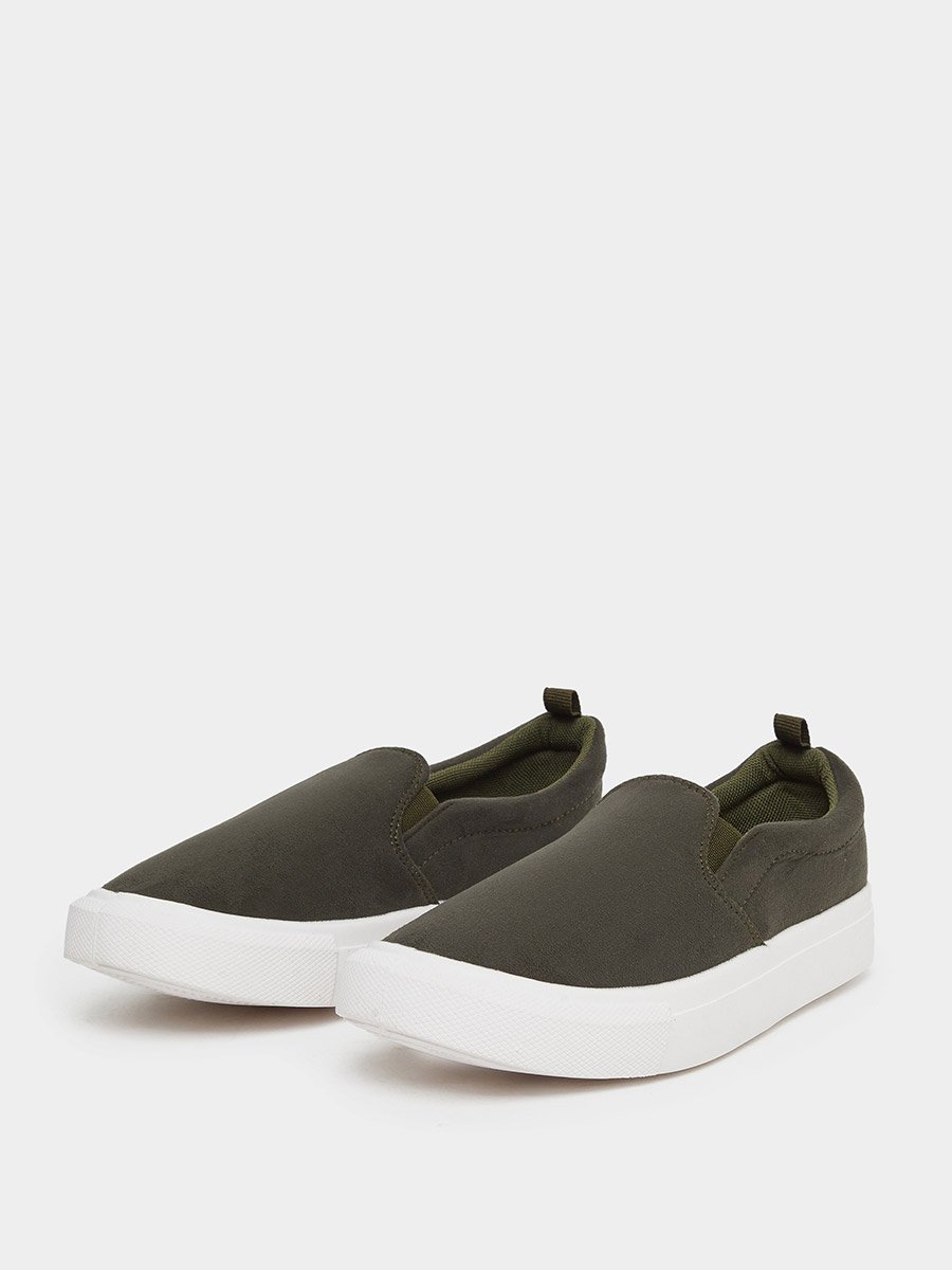 Men Suede Look Slip-On Casual Shoes