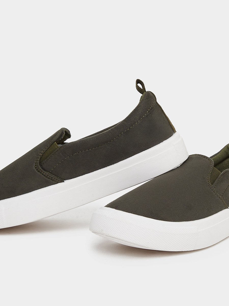 Men Suede Look Slip-On Casual Shoes