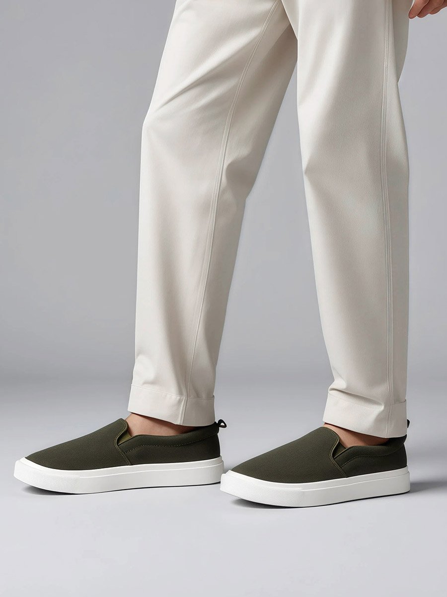 Men Suede Look Slip-On Casual Shoes