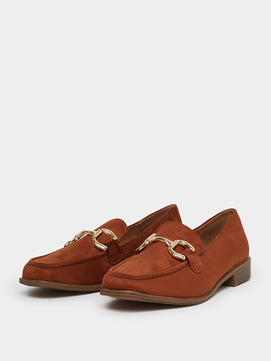 Women Brown Suede Loafers
