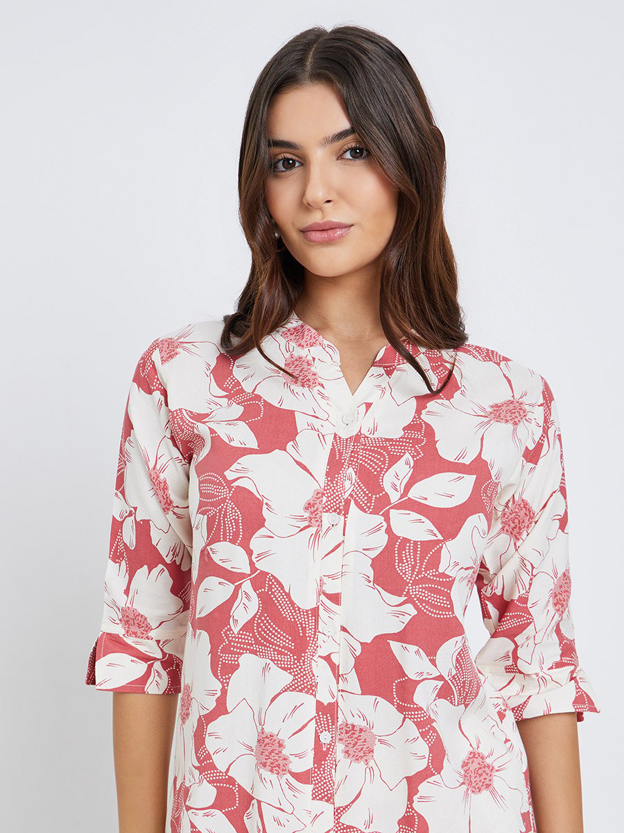 Women Floral Print Top and Pants Co-Ords
