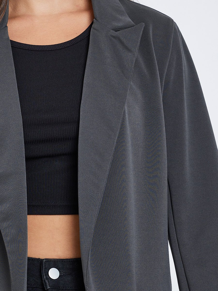 Regular Fit Open Front Blazer