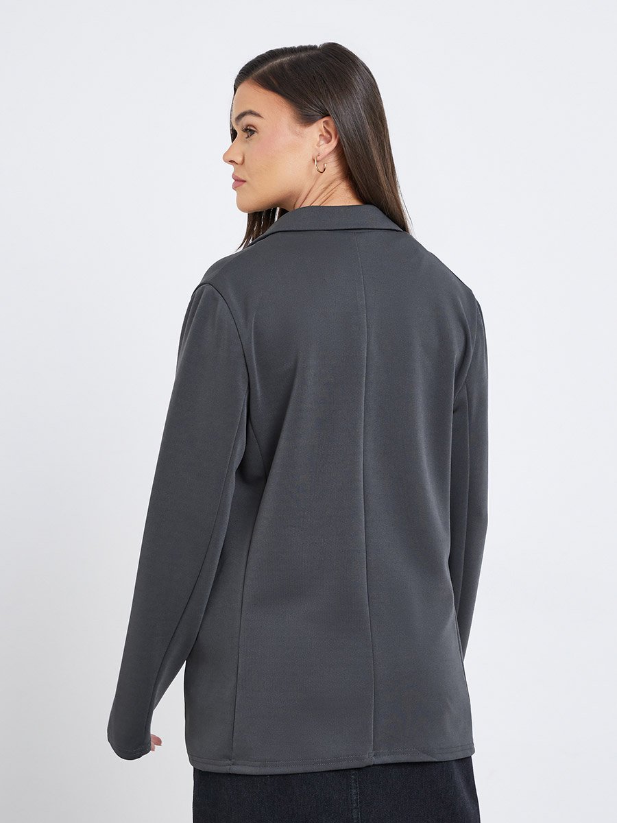 Regular Fit Open Front Blazer