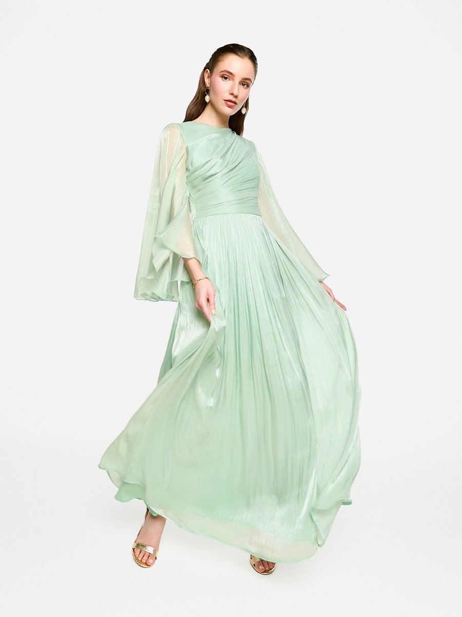 strapless open back dress Aneesha Strapless Pleated Midi Dress