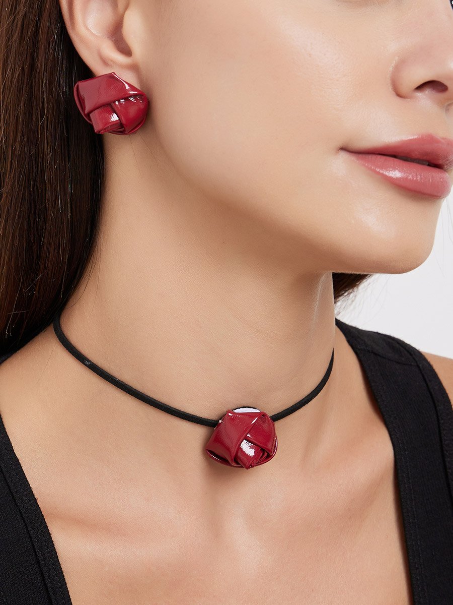 Floral Chocker with Earrings Set