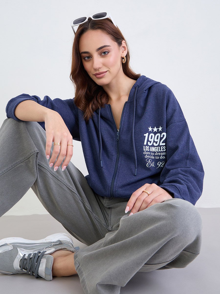 Dark Blue Oversized Hoodie