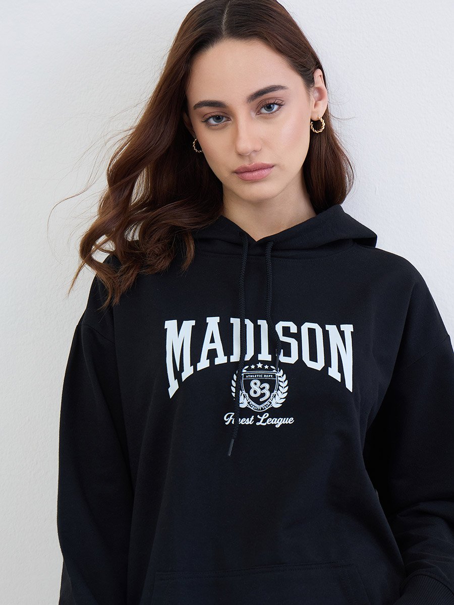 Black Longline Hoodie and Joggers Co-Ords