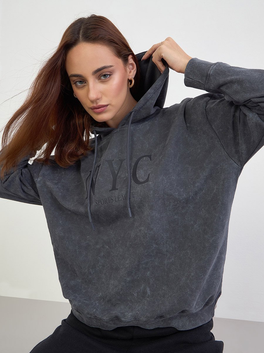 Charcoal NYC Oversized Hoodie