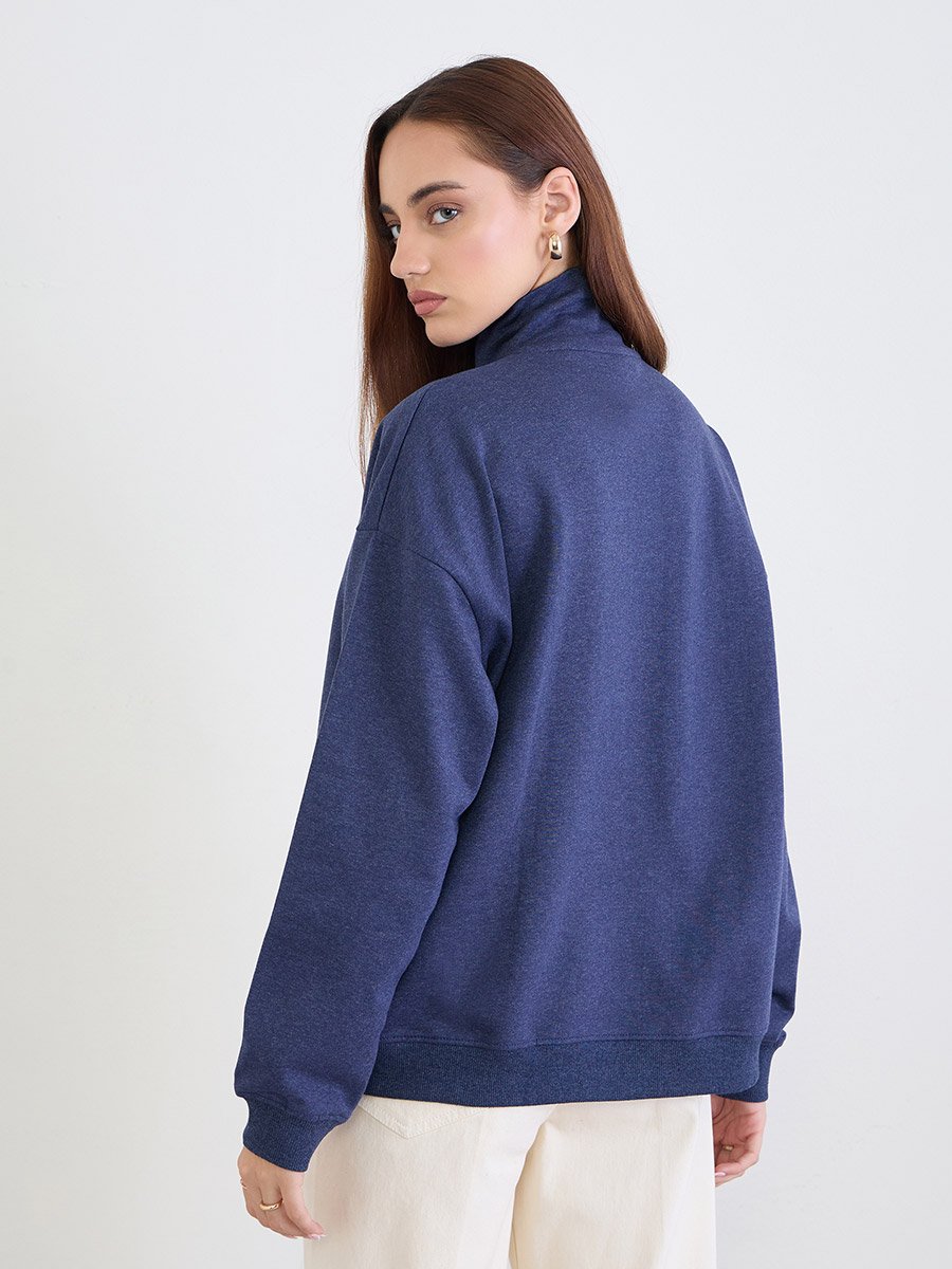 Dark Blue Oversized Sweatshirt